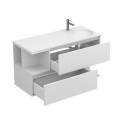 Тумба підвісна URBAN Біла soft-touch з умивальником NEW YORK 1200 R