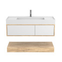 Тумба підвісна DUO Дуб Канзас з умивальником SOUL 1200