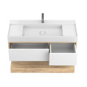 Тумба підвісна DUO Дуб Канзас з умивальником SOUL 1200