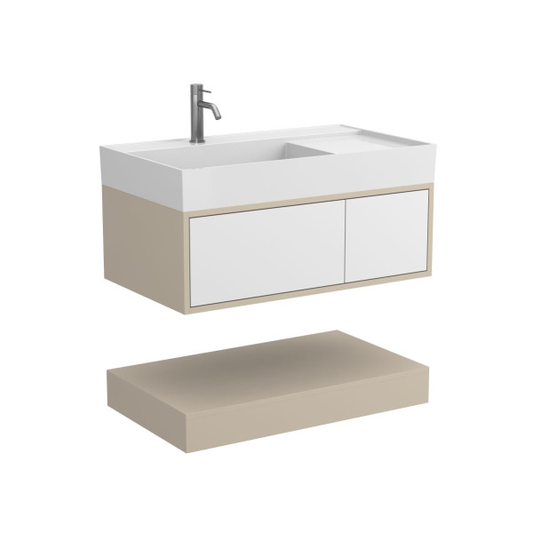 Тумба підвісна DUO Кашемір з умивальником SOUL 900