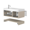 Тумба підвісна DUO Кашемір з умивальником VIOLA 1000 R