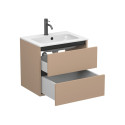 Тумба підвісна NATURA капучіно, з умивальником DELLA 600