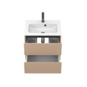 Тумба підвісна NATURA капучіно, з умивальником DELLA 600