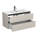 Тумба підвісна NATURA кашемір, ДСП з умивальником DELLA 1000