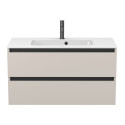 Тумба підвісна NATURA кашемір, ДСП з умивальником DELLA 1000