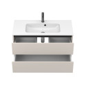 Тумба підвісна NATURA кашемір, ДСП з умивальником DELLA 1000