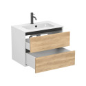 Тумба підвісна NATURA Дуб Небраска з умивальником DELLA 700