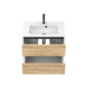 Тумба підвісна NATURA Дуб Небраска з умивальником DELLA 700