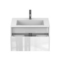 Тумба підвісна UNO біла глянцева з умивальником ERICA 700