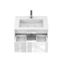 Тумба підвісна UNO біла глянцева з умивальником ERICA 700