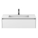 Тумба підвісна UNO біла матова з умивальником ERICA 1000