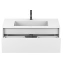 Тумба підвісна UNO біла матова з умивальником ERICA 1000