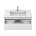 Тумба підвісна UNO біла матова з умивальником ERICA 1000