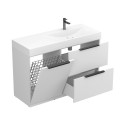 Тумба підлогова ALBA Біла з умивальником VIOLA 1200 R