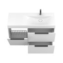 Тумба підлогова ALBA Біла з умивальником VIOLA 1200 R