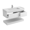 Тумба підвісна DUO Біла з умивальником SOUL 1200