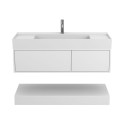 Тумба підвісна DUO Біла з умивальником SOUL 1200