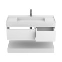 Тумба підвісна DUO Біла з умивальником SOUL 1200