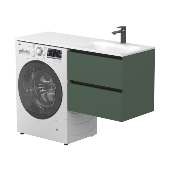 Тумба підвісна LUMO Ліс зелений з умивальником JESSEL 1200 R