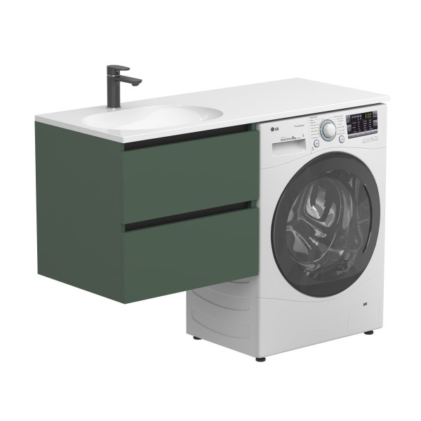 Тумба підвісна LUMO Ліс зелений з умивальником NEW YORK 1200 L