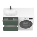 Тумба підвісна LUMO Ліс зелений з умивальником NEW YORK 1200 L