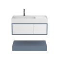 Тумба підвісна DUO Сірий з умивальником SOUL 900