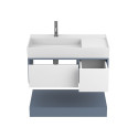 Тумба підвісна DUO Сірий з умивальником SOUL 900