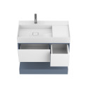 Тумба підвісна DUO Сірий з умивальником SOUL 900