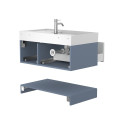 Тумба підвісна DUO Сірий з умивальником SOUL 900