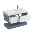 Тумба підвісна DUO Сірий з умивальником VIOLA 1000 R