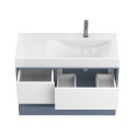 Тумба підвісна DUO Сірий з умивальником VIOLA 1000 R