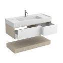 Тумба підвісна DUO Кашемір з умивальником SOUL 1200