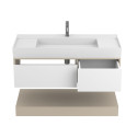 Тумба підвісна DUO Кашемір з умивальником SOUL 1200