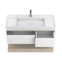 Тумба підвісна DUO Кашемір з умивальником SOUL 1200