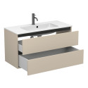 Тумба підвісна NATURA кашемір, МДФ, з умивальником DELLA 1000