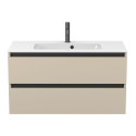 Тумба підвісна NATURA кашемір, МДФ, з умивальником DELLA 1000