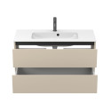 Тумба підвісна NATURA кашемір, МДФ, з умивальником DELLA 1000