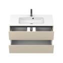 Тумба підвісна NATURA кашемір, МДФ, з умивальником DELLA 1000