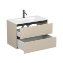 Тумба підвісна NATURA кашемір, МДФ, з умивальником JESSEL 800