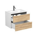 Тумба підвісна NATURA Дуб Небраска з умивальником JESSEL 700