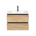 Тумба підвісна NATURA Дуб Небраска з умивальником JESSEL 700