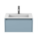 Тумба підвісна UNO блакитна з умивальником ERICA 600