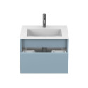 Тумба підвісна UNO блакитна з умивальником ERICA 600