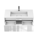 Тумба підвісна UNO біла глянцева з умивальником ERICA 1000