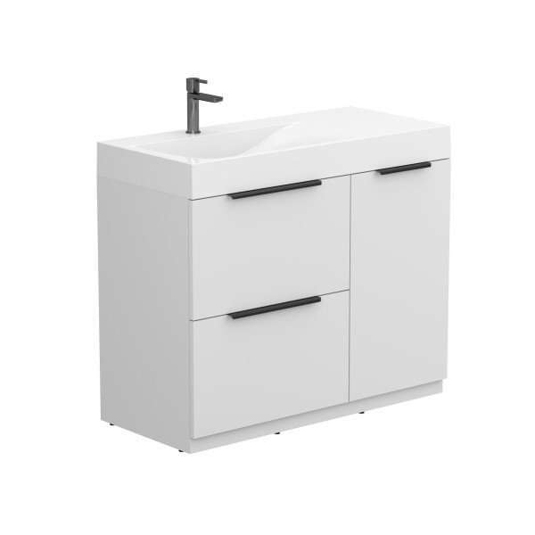 Тумба підлогова ALBA Біла з умивальником VIOLA 1000 L