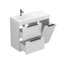 Тумба підлогова ALBA Біла з умивальником VIOLA 1000 L
