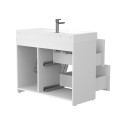 Тумба підлогова ALBA Біла з умивальником VIOLA 1000 L