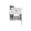 Тумба підвісна AURA біла глянцева з умивальником FARO