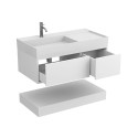 Тумба підвісна DUO Біла з умивальником SOUL 1000