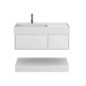 Тумба підвісна DUO Біла з умивальником SOUL 1000